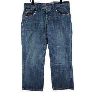 GAP‎ Jeans Womens Size 12 Straight Leg Patchwork Denim Blue Made in USA